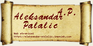 Aleksandar Palalić vizit kartica